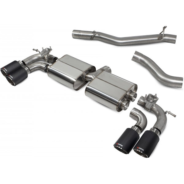 Scorpion Non-Res Cat/GPF Back System with Electronic Valves - VW MK8 Golf R - Ascari