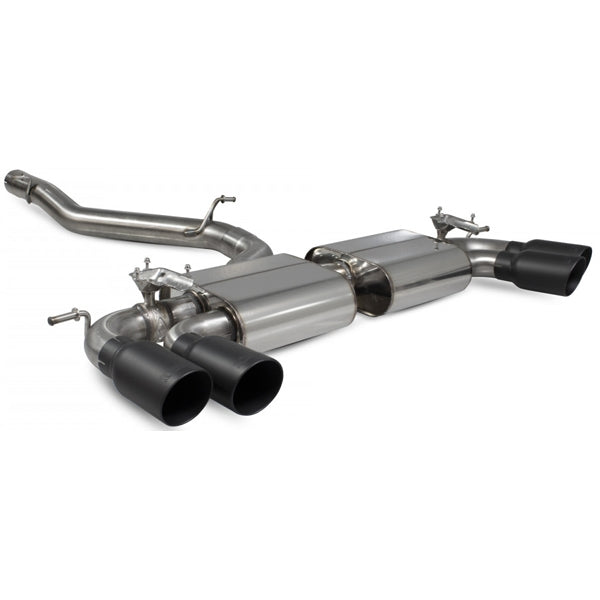 Scorpion Non-Res Cat/GPF Back System with Electronic Valves - VW MK8 Golf R - Daytona Ceramic