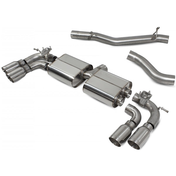Scorpion Non-Res Cat/GPF Back System with Electronic Valves - VW MK8 Golf R - Daytona