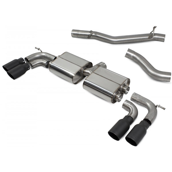 Scorpion Non-Res Cat/GPF Back System Non Valved - VW MK8 Golf R - Daytona Ceramic