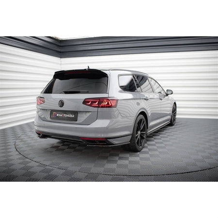 Maxton Rear Side Splitter VW Passat R-Line B8 Facelift - Gloss Black