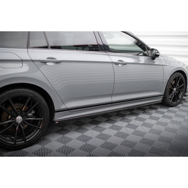 Maxton Side Skirts Diffusers VW Passat R-Line B8 Facelift - Gloss Black