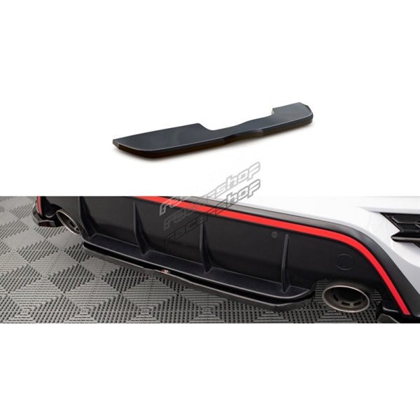 Maxton Central Rear Splitter For Hyundai Kona N Mk1 - Gloss Black