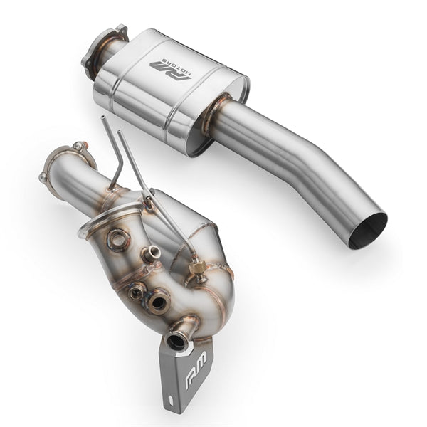 RM Motors Downpipe Sæt Audi A4 S4 / Avant Quattro / Avant 3.0 TDI, Euro 6, Med Lyddæmper Og Uden Varmeskjold