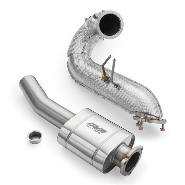 RM Motors Downpipe Sæt Audi A7 Sportback 3.0 TDI, Uden Katalysator, Med Lyddæmper, Uden Sæt Lyddæmper Og Varmeskjold