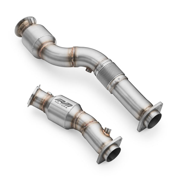 RM Motors Downpipe Med Katalysator BMW M3 Competition (G80, G81) S58B, M4 (G82 / G83) 3.0 S58, Katalysator - MS Med Varmeskjold