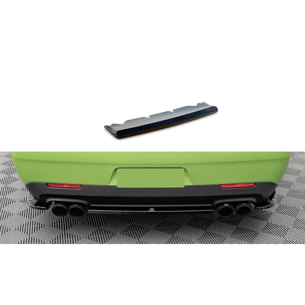 Maxton Central Rear Splitter For Dodge Challenger Srt Demon Mk3 - Gloss Black