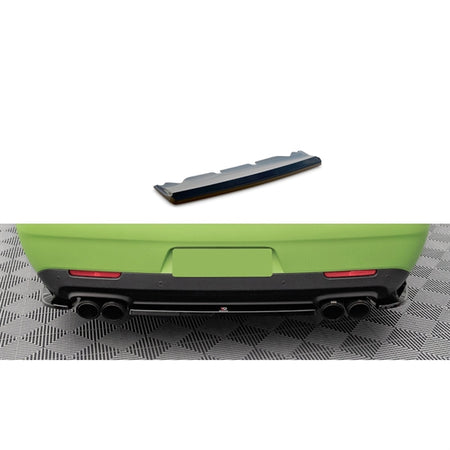 Maxton Central Rear Splitter For Dodge Challenger Srt Demon Mk3 - Gloss Black