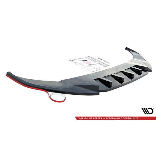Maxton Central Rear Splitter (With Vertical Bars) Kia Optima MK3