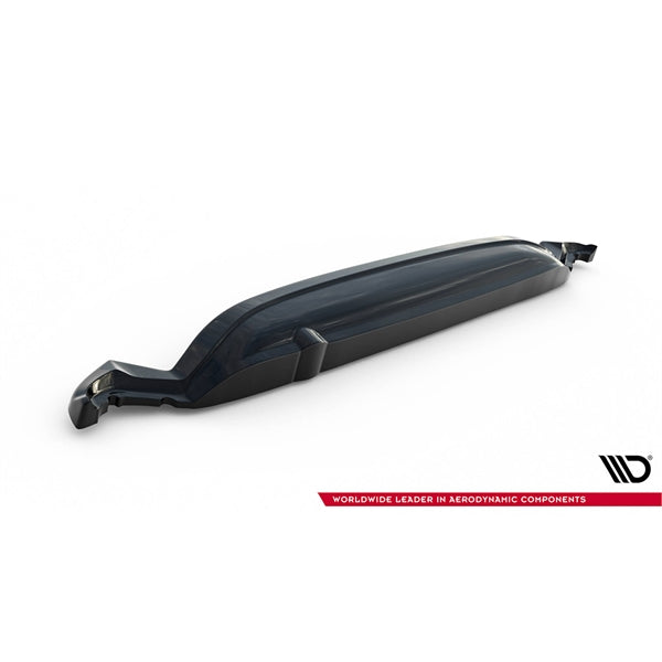 Maxton Central Rear Splitter (With Vertical Bars) Toyota IQ - Gloss Black
