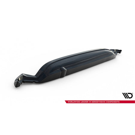Maxton Central Rear Splitter (With Vertical Bars) Toyota IQ - Gloss Black