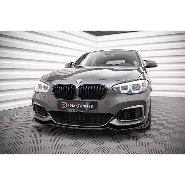 Maxton Front Splitter V.2 BMW 1 F20/F21 M-Power - Gloss Black