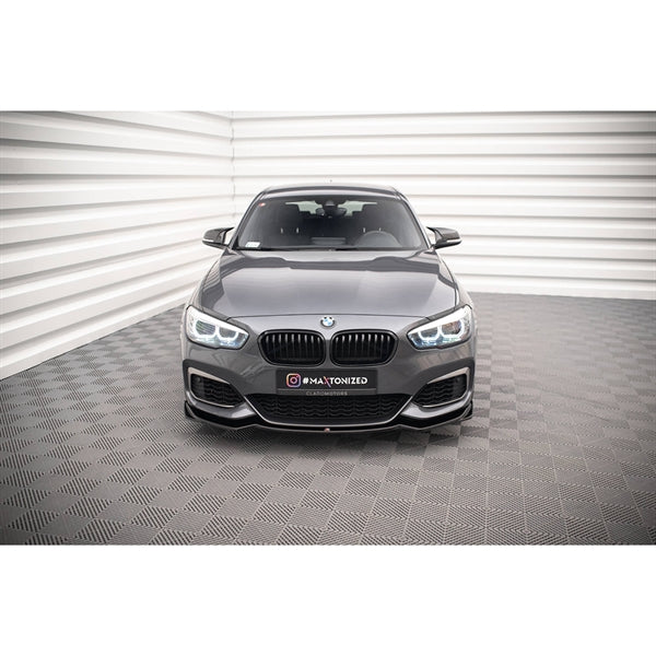 Maxton Front Splitter V.2 BMW 1 F20/F21 M-Power - Gloss Black