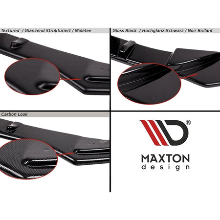 Maxton Front Splitter V.1 Audi SQ5 / Q5 S-Line SUV / Sportback Mk2 Facelift - Gloss Black