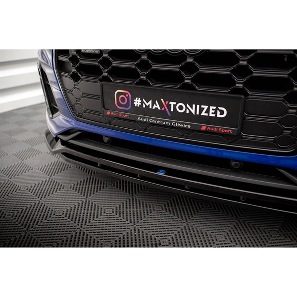 Maxton Front Splitter V.1 Audi SQ5 / Q5 S-Line SUV / Sportback Mk2 Facelift - Gloss Black