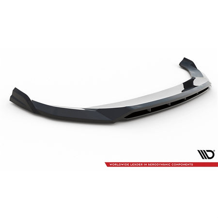 Maxton Front Splitter V.1 Audi SQ5 / Q5 S-Line SUV / Sportback Mk2 Facelift - Gloss Black