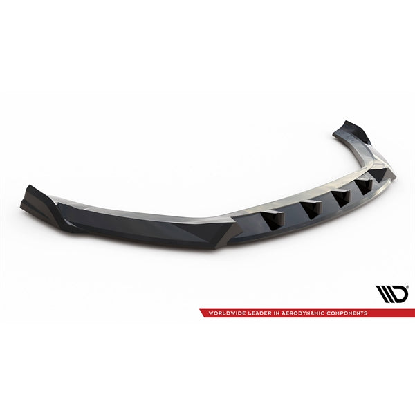 Maxton Front Splitter V.1 Hyundai Kona N Mk1 - Gloss Black