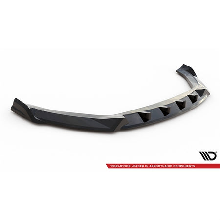 Maxton Front Splitter V.1 Hyundai Kona N Mk1 - Gloss Black