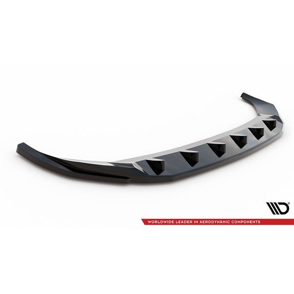 Maxton Front Splitter V.2 AUDI SQ5 / Q5 S-LINE SUV / Sportback MK2 Facelift - Gloss Black