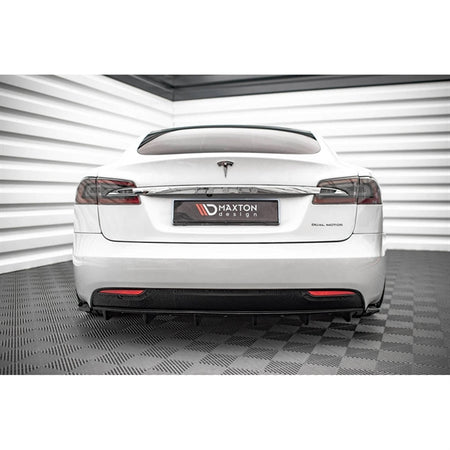 Maxton Rear Valance Tesla Model S Facelift - Gloss Black