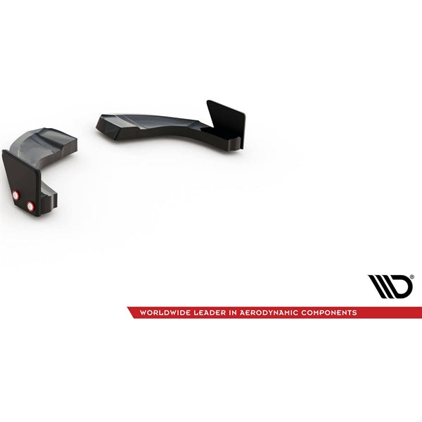 Maxton Rear Side Splitters V.1 + Flaps Hyundai Kona N Mk1 - Gloss Black
