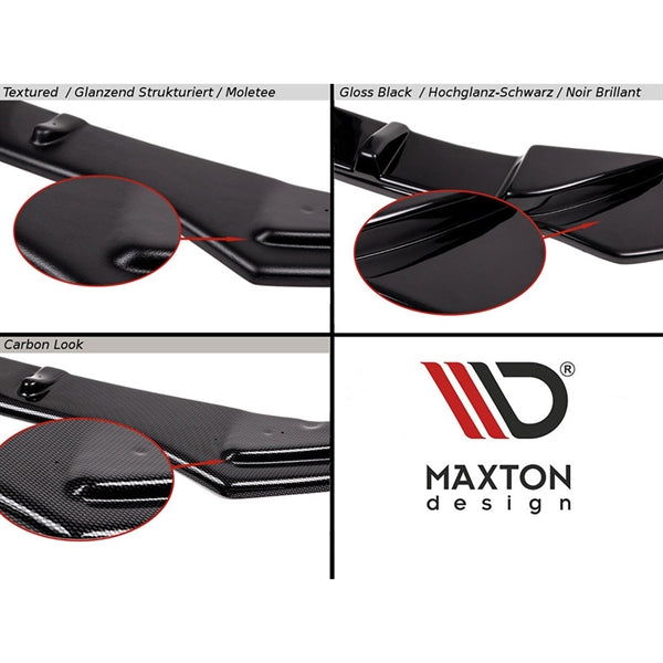 Maxton Rear Side Splitters V.1 + Flaps Hyundai Kona N Mk1 - Gloss Black