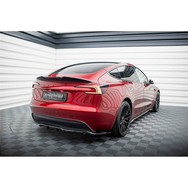 Maxton Rear Splitter (With Vertical Bars) V.1 Tesla Model 3 Project Highland (Facelift)