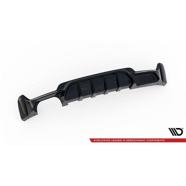 Maxton Rear Valance BMW 4 Coupe / Gran Coupe M-Pack F32 / F36 (Version With Exhaust On One Side) - Gloss Black
