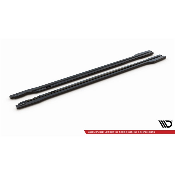 Maxton Side Skirts Diffusers Audi SQ5 / Q5 S-line SUV / Sportback MK2 Facelift - Gloss Black