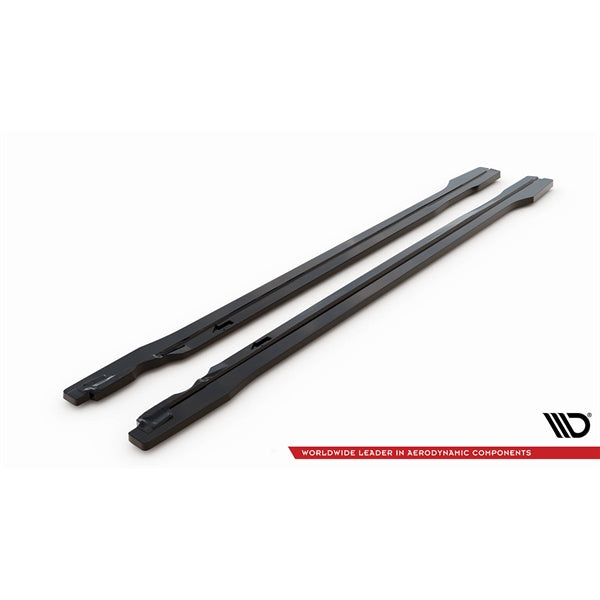 Maxton Side Skirts Diffusers Audi SQ5 / Q5 S-line SUV / Sportback MK2 Facelift - Gloss Black