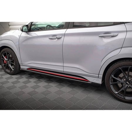 Maxton Side Skirts Diffusers V.1 Hyundai Kona N Mk1 - Gloss Black