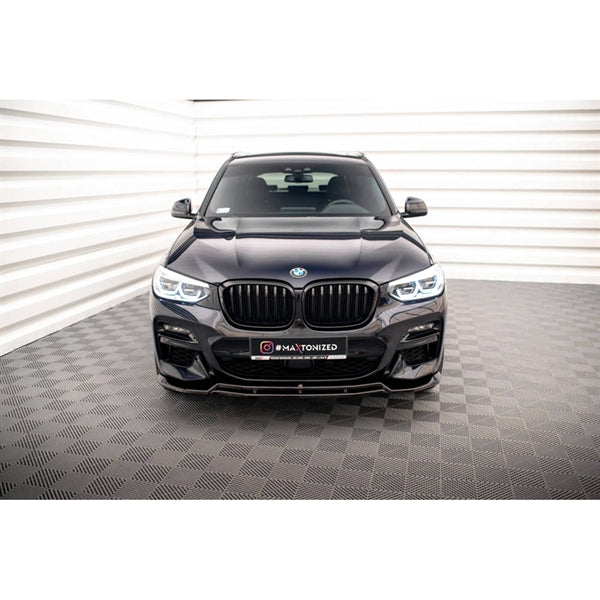 Maxton Front Splitter V.1 For BMW X3 G01 M-Pack - Gloss Black