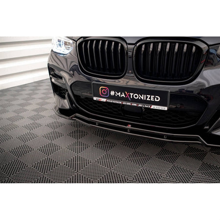 Maxton Front Splitter V.1 For BMW X3 G01 M-Pack - Gloss Black