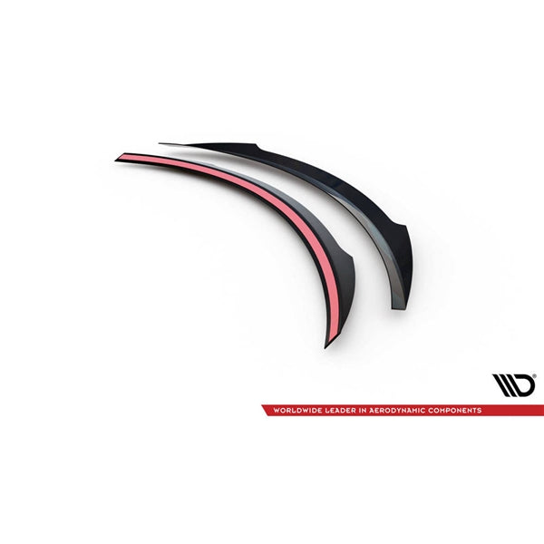 Maxton Spoiler Extension Mercedes- Benz C-Class W205 Coupe Amg-Line - Gloss Black
