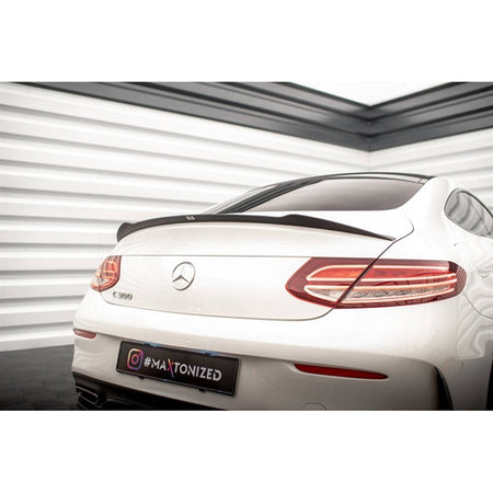 Maxton Spoiler Extension Mercedes- Benz C-Class W205 Coupe Amg-Line - Gloss Black