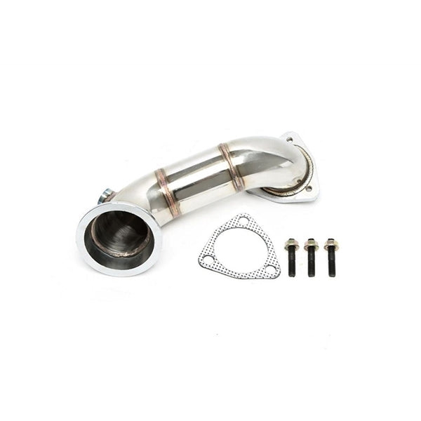 TA-Technix downpipe i rustfrit stål til Opel Astra H med svejsede samlinger og optimal flow-design