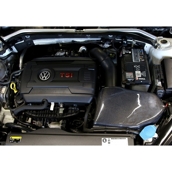 TA-Technix Carbon Air Intake Kit til VW Golf 7 med kulfiber luftfilterhus, luftfilter, slanger og klemmetråde i høj kvalitet