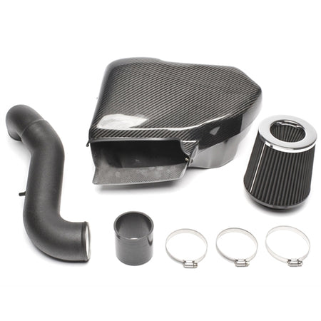 TA-Technix Carbon Air Intake Kit til VW Golf 7 med kulfiber luftfilterhus, luftfilter, slanger og klemmetråde i høj kvalitet