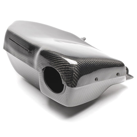 TA-Technix Carbon Air Intake Kit til Skoda Octavia 5E med carbon luftfilterboks, luftfilter, slanger og fastgørelsesdele.