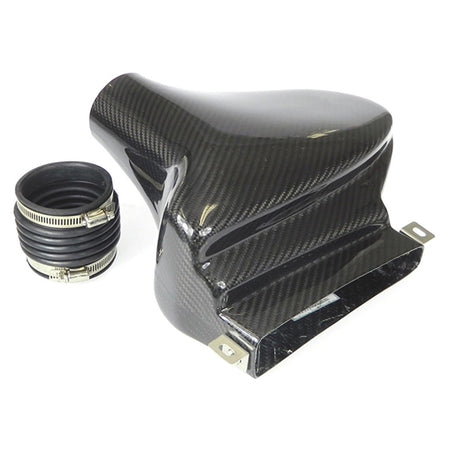TA-Technix Carbon Air Intake Kit til Audi A3 8P i kulfiber med gummislange og spændebånd.