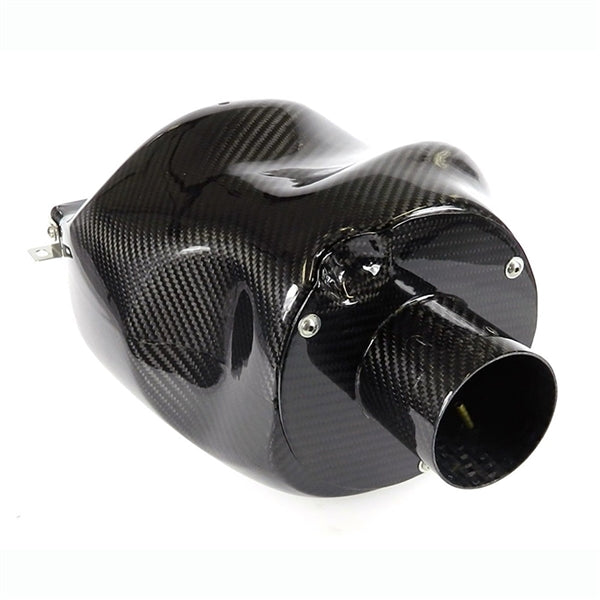 TA-Technix Carbon Air Intake Kit til VW Jetta IV med kulfiber luftindtagskasse, rødt luftfilter og monteringsdele