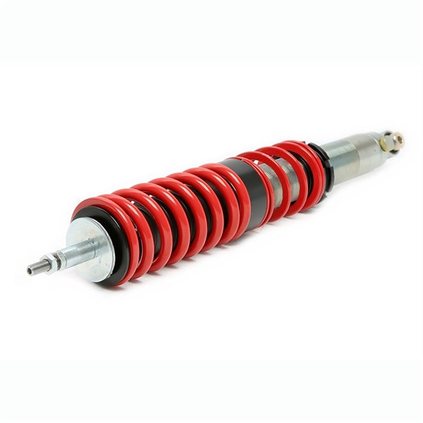 TA-Technix deep gevindundervogn med røde fjedre og justeringsværktøj til VW Golf 3+4 Cabriolet 1E/1EXO, set på hvid baggrund
