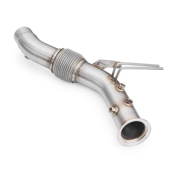 RM Motors Downpipe i rustfrit stål til BMW F32, F33, F36 modeller 430d, 430dx, 435dx med N57N og N57Z motorer.