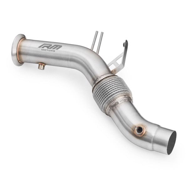 RM Motors Downpipe i rustfrit stål til BMW F32, F33, F36 modeller 430d, 430dx, 435dx med N57N og N57Z motorer.