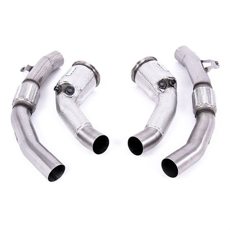 Milltek Downpipe sæt i rustfrit stål til Audi RS7 C8 4.0 V8 bi-turbo med OPF og GPF modeller, designet til forbedret udstødning 